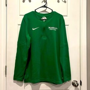 Marshall Football quarter zip crew neck sweatshirt